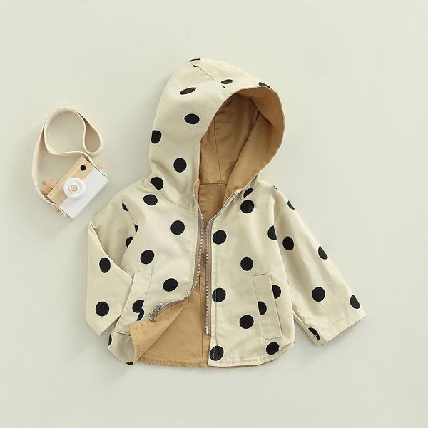 jackets baby hooded jacket with dot print smooth zipper both sides usage spring clothing, Blue;gray
jackets baby hooded jacket with dot print smooth zipper both sides usage spring clothing, Blue;gray
