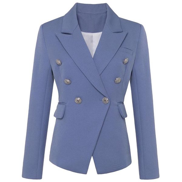 women's suits & blazers 2021 autumn winter women haze blue double breasted metal button thick blazer jacket plus size xxl, White;black
women's suits & blazers 2021 autumn winter women haze blue double breasted metal button thick blazer jacket plus size xxl, White;black