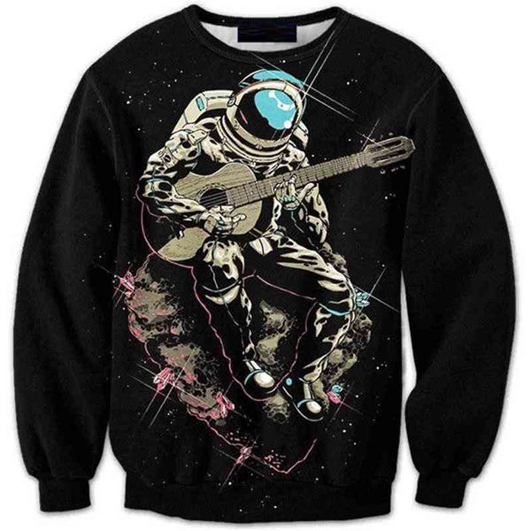 men's 3d astronaut guitar printing sweater long sleeve pullover trendy men's sweater-0688, Black
men's 3d astronaut guitar printing sweater long sleeve pullover trendy men's sweater-0688, Black