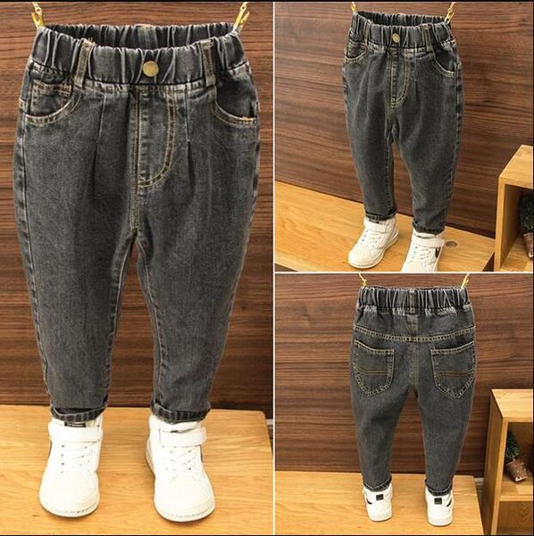 spring autumn kids pants cotton children's boys jeans clothes size: 90-130, Blue
spring autumn kids pants cotton children's boys jeans clothes size: 90-130, Blue