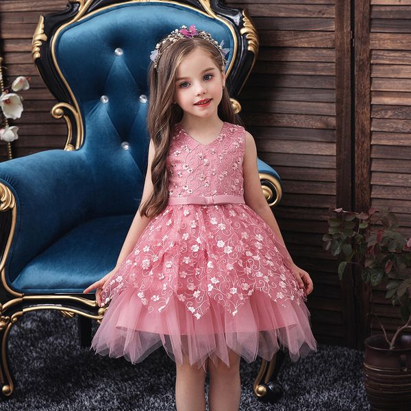 children dress kids' party wear princess skirt performance dresses girl wedding dresse, White
children dress kids' party wear princess skirt performance dresses girl wedding dresse, White