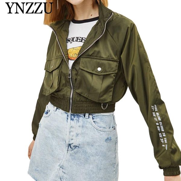 women's jackets ynzzu casual style women letter print bomber jacket 2021 autumn zipper pockets long sleeve outerwear fashion coat femal, Black;brown
women's jackets ynzzu casual style women letter print bomber jacket 2021 autumn zipper pockets long sleeve outerwear fashion coat femal, Black;brown