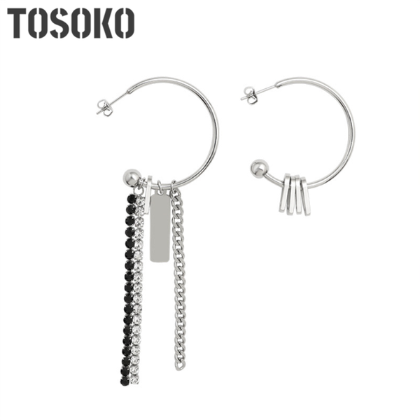 dangle & chandelier tosoko stainless steel jewelry ins zircon chain earrings geometric square brand asymmetric women fashion earchain f349, Silver
dangle & chandelier tosoko stainless steel jewelry ins zircon chain earrings geometric square brand asymmetric women fashion earchain f349, Silver