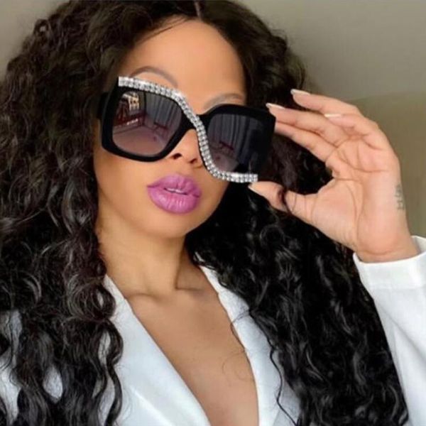 sunglasses 2021 fashion luxury diamond women vintage oversized square sun glasses female big frame shades, White;black
sunglasses 2021 fashion luxury diamond women vintage oversized square sun glasses female big frame shades, White;black