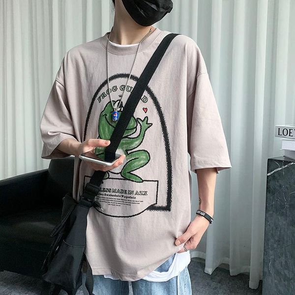 men's t-shirts casual short-sleeved t-shirt summer sports loose printed cartoon frog round neck all-match shirt thin male clothes, White;black
men's t-shirts casual short-sleeved t-shirt summer sports loose printed cartoon frog round neck all-match shirt thin male clothes, White;black
