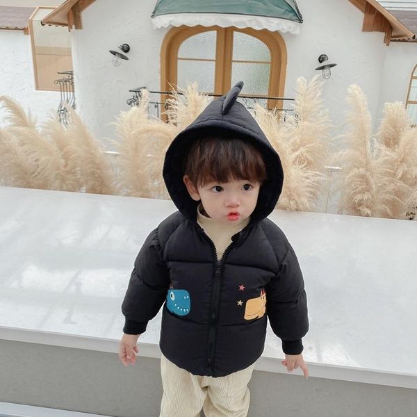down coat children's cotton plus velvet padded jacket for boys and girls korean hooded winter, Blue;gray
down coat children's cotton plus velvet padded jacket for boys and girls korean hooded winter, Blue;gray