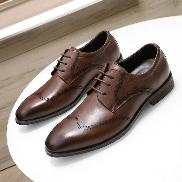dress shoes confidential delivery men's head layer cowhide british shoes, work breathable, Black
dress shoes confidential delivery men's head layer cowhide british shoes, work breathable, Black