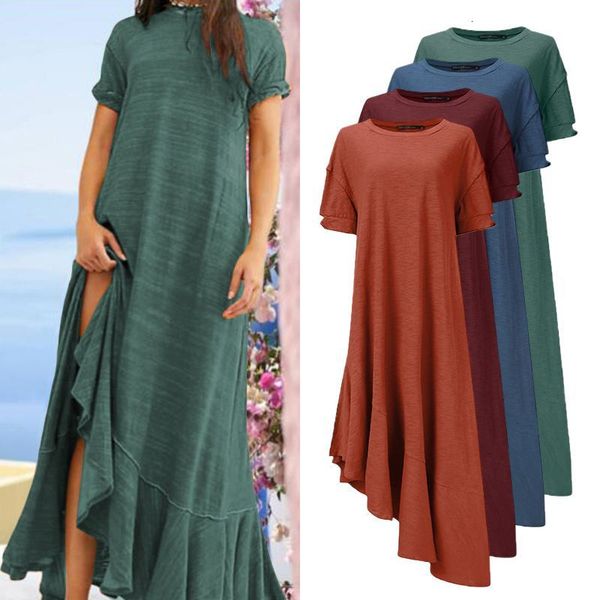 dresses fashion split maxi dress women's summer sundress 2021 casual short sleeve irregularvestidos plus size solid robe femme, Black;gray
dresses fashion split maxi dress women's summer sundress 2021 casual short sleeve irregularvestidos plus size solid robe femme, Black;gray