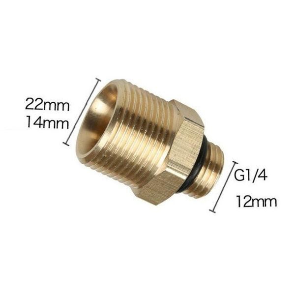 watering equipments car washer connector adapter m22/14 to g1/4'' high pressure cleaner foam lance brass washing equipment
watering equipments car washer connector adapter m22/14 to g1/4'' high pressure cleaner foam lance brass washing equipment