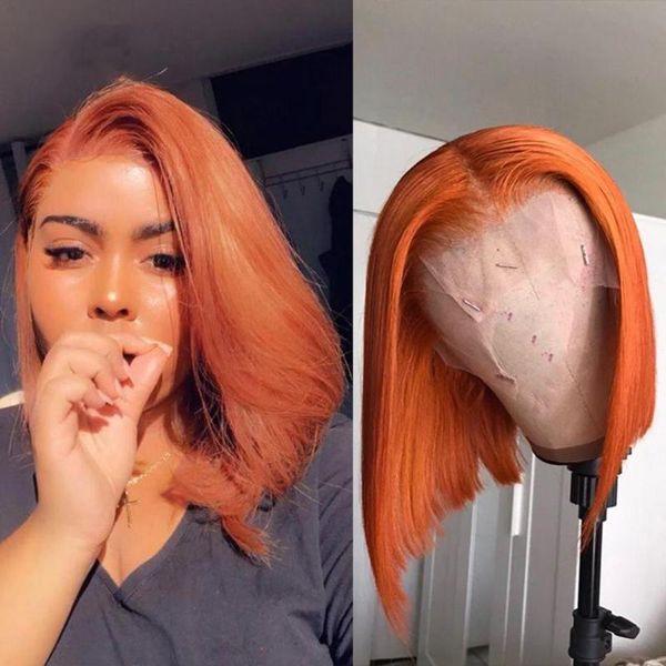 lace wigs colored human hair wig orange bob 13x4 front bone straight transparent brazilian remy, Black;brown
lace wigs colored human hair wig orange bob 13x4 front bone straight transparent brazilian remy, Black;brown
