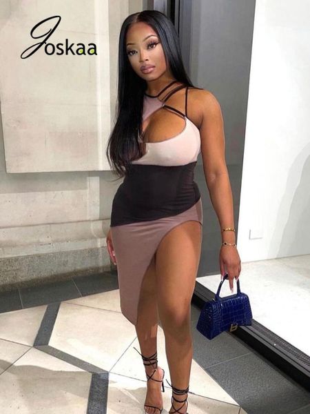 casual dresses joskaa patchwork cotrast color hollow out slit women sleeveless bodycon dress streetwear summer 2021 party clubwear, Black;gray
casual dresses joskaa patchwork cotrast color hollow out slit women sleeveless bodycon dress streetwear summer 2021 party clubwear, Black;gray