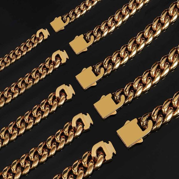 luxury designers 8-16mm stainless jewelry cuban chain smooth spring buckle titanium steel encryption miami necklace bracelet xmas gifts, Black
luxury designers 8-16mm stainless jewelry cuban chain smooth spring buckle titanium steel encryption miami necklace bracelet xmas gifts, Black