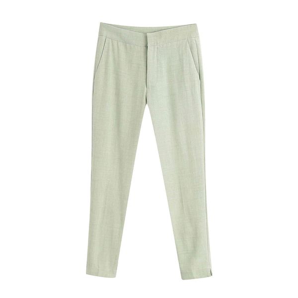 women chic office wear pencil pants vintage zipper fly pockets side split female ankle trousers mujer 210430, Black;white
women chic office wear pencil pants vintage zipper fly pockets side split female ankle trousers mujer 210430, Black;white