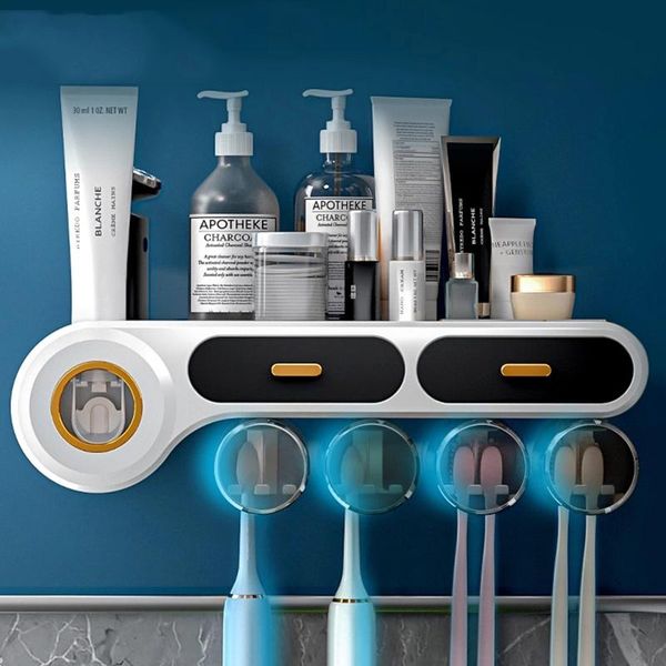 toothbrush holders automatic toothpaste dispenser holder drain antibacterial bathroom accessories
toothbrush holders automatic toothpaste dispenser holder drain antibacterial bathroom accessories