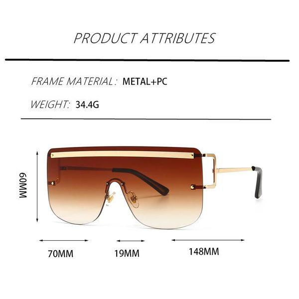 sunglasses retro frameless one -piece flat women modern fashion gradient sun glasses men metal temples brand design eyeswear, White;black
sunglasses retro frameless one -piece flat women modern fashion gradient sun glasses men metal temples brand design eyeswear, White;black