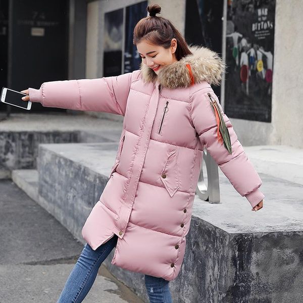 real fashion polyester no zipper wide-waisted standard full zippers arrival winter long clothes loose coat tide women's down & parkas, Black
real fashion polyester no zipper wide-waisted standard full zippers arrival winter long clothes loose coat tide women's down & parkas, Black