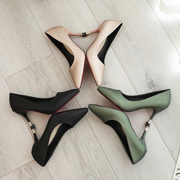 dress shoes high heel single shoe female autumn 2021 thin pointed korean version daily shallow mouth work, Black
dress shoes high heel single shoe female autumn 2021 thin pointed korean version daily shallow mouth work, Black