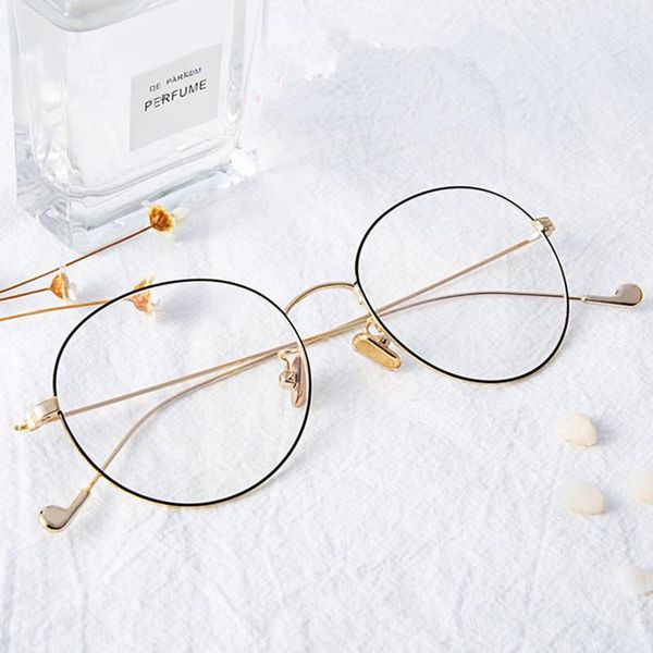 fashion sunglasses frames 2021 design metal ladies glasses frame round transparent lenses classic retro men's prescription optical, Black
fashion sunglasses frames 2021 design metal ladies glasses frame round transparent lenses classic retro men's prescription optical, Black