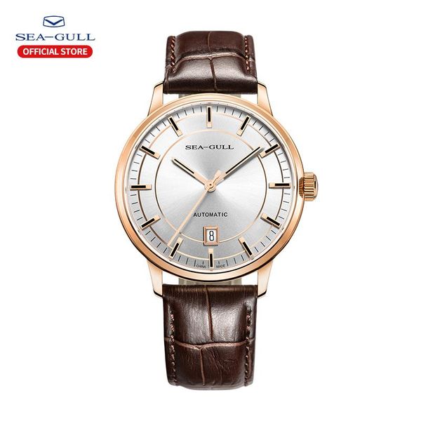 seagull men's watch automatic mechanical business casual classic calendar sapphire 519.12.6008 wristwatches, Slivery;brown
seagull men's watch automatic mechanical business casual classic calendar sapphire 519.12.6008 wristwatches, Slivery;brown