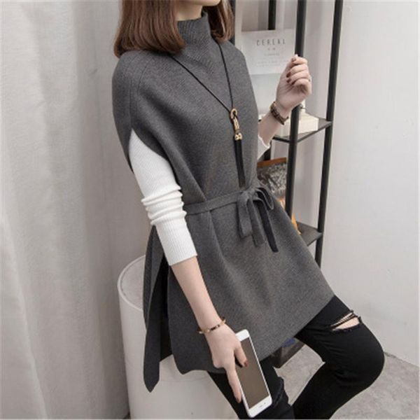 fashion korean style autumn winter women's clothing lady long vest knitted sweater half turtleneck mid-length sweaters, White;black
fashion korean style autumn winter women's clothing lady long vest knitted sweater half turtleneck mid-length sweaters, White;black