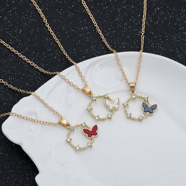 5pcs simple geometric round circle butterfly zircon clavicle necklace animal flying bee dragonfly insect jewelry pendant necklaces, Silver
5pcs simple geometric round circle butterfly zircon clavicle necklace animal flying bee dragonfly insect jewelry pendant necklaces, Silver