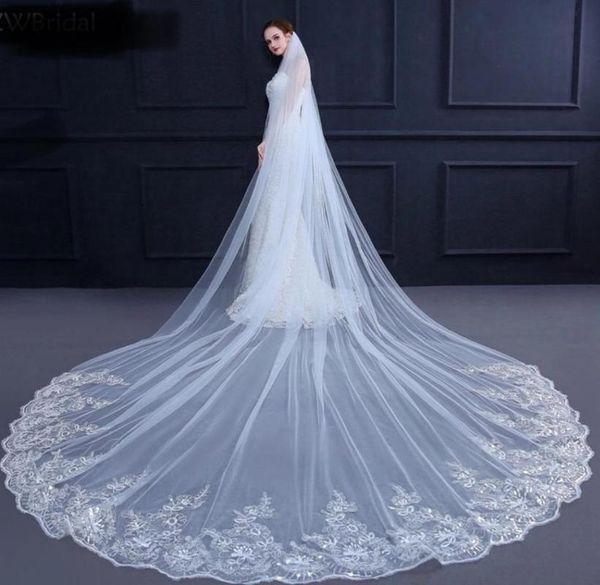 bridal veils 2021 4 meters cathedral wedding sparkling sequins edge gown white ivory soft tulle one layer with comb, Black
bridal veils 2021 4 meters cathedral wedding sparkling sequins edge gown white ivory soft tulle one layer with comb, Black