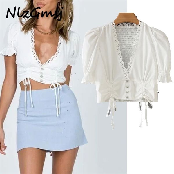 blouse women v-neck buttons drawstring collect waist summer shirt casual lady crop blusas 03 210628, White
blouse women v-neck buttons drawstring collect waist summer shirt casual lady crop blusas 03 210628, White