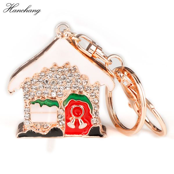 HANCHANG Cute Enamel Metal Rhinestones Snow Santa Claus House Keychain Family Christmas Gift Car Bag Accessory Fashion Jewelry
HANCHANG Cute Enamel Metal Rhinestones Snow Santa Claus House Keychain Family Christmas Gift Car Bag Accessory Fashion Jewelry