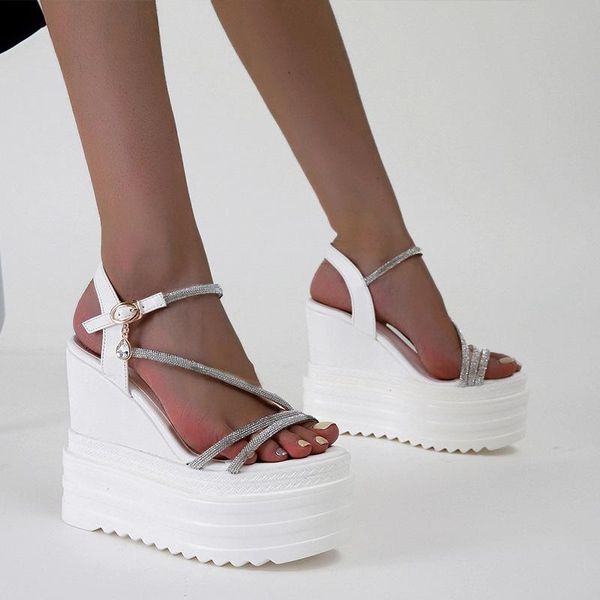dress shoes sandal for women 2021 summer wedges sandals thick soled diamond sequined cloth platform heels ankle strap lady, Black
dress shoes sandal for women 2021 summer wedges sandals thick soled diamond sequined cloth platform heels ankle strap lady, Black