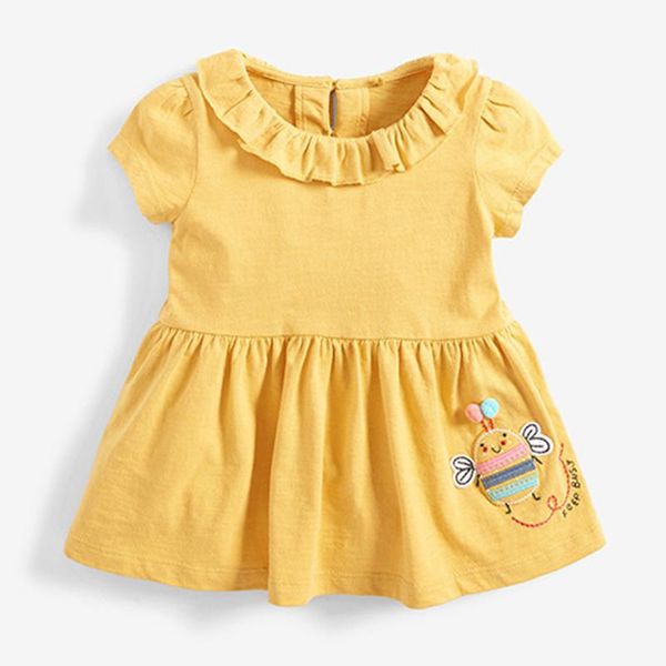 girl's dresses 100% knitted cotton kids for girls brand 2021 summer short sleeve infant children one-piece dress baby girl clothes, Red;yellow
girl's dresses 100% knitted cotton kids for girls brand 2021 summer short sleeve infant children one-piece dress baby girl clothes, Red;yellow