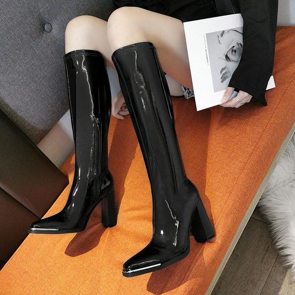 boots knee high heels women shoes patent leather long winter black thigh chaussure femme
boots knee high heels women shoes patent leather long winter black thigh chaussure femme