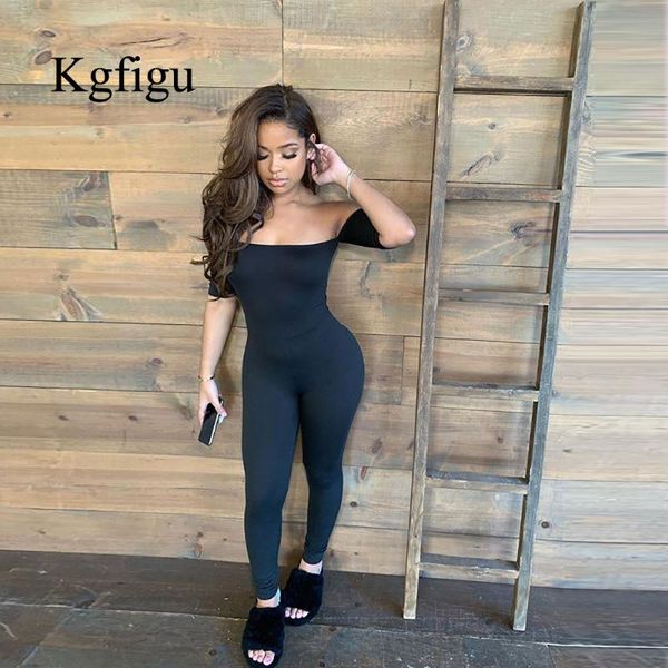 women's jumpsuits & rompers kgfigu black bodycon jumpsuit romper short sleeve bodysuit women off-shoulder elegant full length polyester, Black;white
women's jumpsuits & rompers kgfigu black bodycon jumpsuit romper short sleeve bodysuit women off-shoulder elegant full length polyester, Black;white