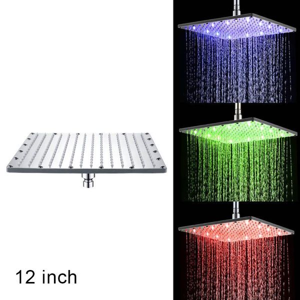 square rainfall shower head temperature 3 color changing for bathroom dc120 sets
square rainfall shower head temperature 3 color changing for bathroom dc120 sets