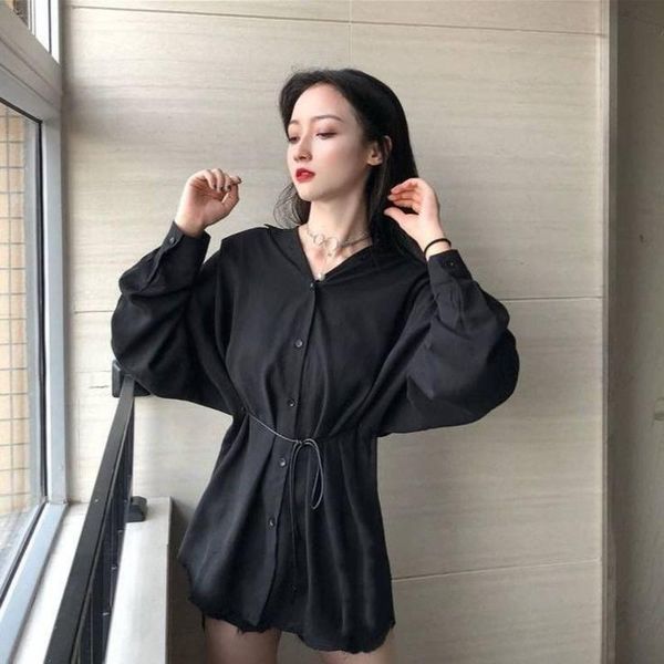 men's casual shirts women blouses chiffon long sleeve spring black bf ulzzang loose all-match fashion chic womens students simple, White;black
men's casual shirts women blouses chiffon long sleeve spring black bf ulzzang loose all-match fashion chic womens students simple, White;black