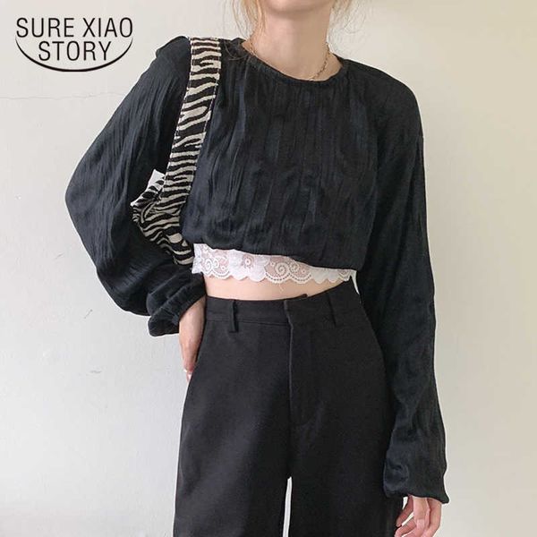 fall women long sleeve cotton blouse short crop korean fashion clothing loose shirt blusas o-neck casual blouses 12346 210528, White
fall women long sleeve cotton blouse short crop korean fashion clothing loose shirt blusas o-neck casual blouses 12346 210528, White