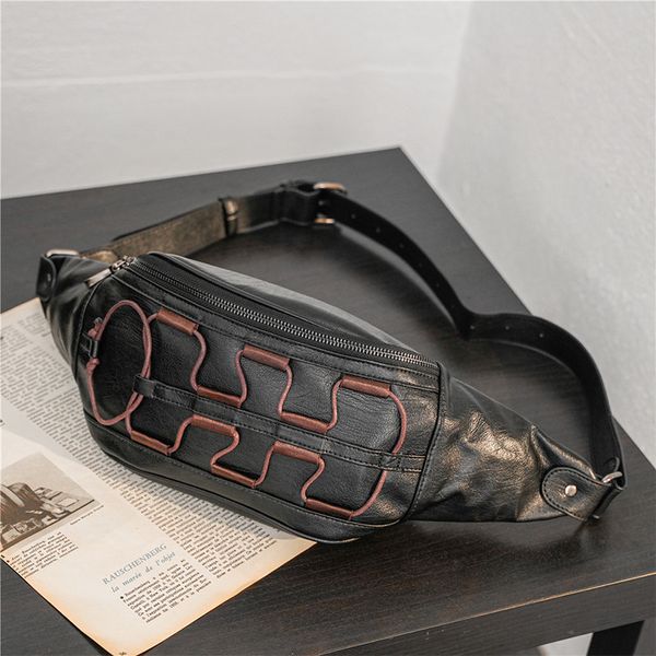 pockets style personality fashion men's and women's chest bag waist small back backpack
pockets style personality fashion men's and women's chest bag waist small back backpack