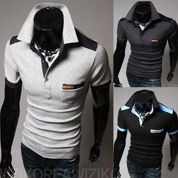 men's t-shirts fashion summer cool color patchwork matching lapel leisure breathable short sleeve polo shirt men clot, White;black
men's t-shirts fashion summer cool color patchwork matching lapel leisure breathable short sleeve polo shirt men clot, White;black
