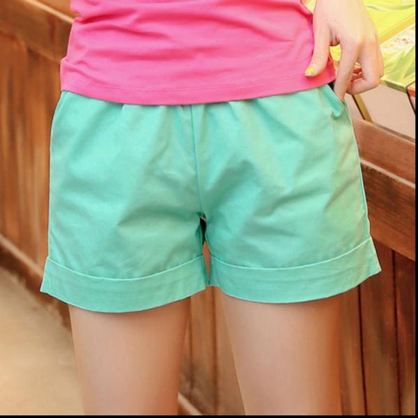 women shorts summer solid color female large size candy loose cotton casual trousers, White;black
women shorts summer solid color female large size candy loose cotton casual trousers, White;black