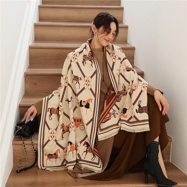 scarves horse animal print cashmere scarf autumn winter warm women's pashmina double-sided thick shawl wrap blanket 2021, Blue;gray
scarves horse animal print cashmere scarf autumn winter warm women's pashmina double-sided thick shawl wrap blanket 2021, Blue;gray