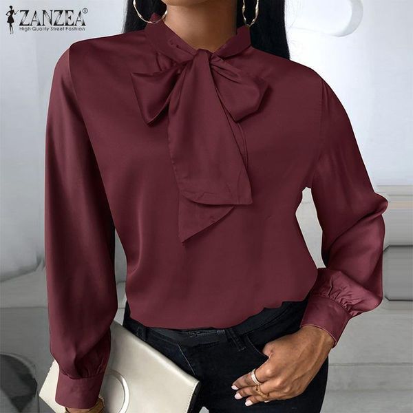 women's blouses & shirts zanzea elegant women ol blouse autumn casual solid work blusas female stylish tunic oversized long sleeve bow, White
women's blouses & shirts zanzea elegant women ol blouse autumn casual solid work blusas female stylish tunic oversized long sleeve bow, White