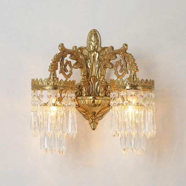 modern decora european copper crystal wall mounted decorative lamps 1l/2l brass k9 lamp 100% d
modern decora european copper crystal wall mounted decorative lamps 1l/2l brass k9 lamp 100% d