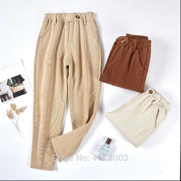 elastic waist corduroy thicken loose women pant harem trousers winter warm, Black;white
elastic waist corduroy thicken loose women pant harem trousers winter warm, Black;white