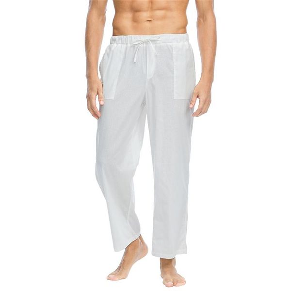 men's pants summer men solid color linen straight casual plus large size breathable comfortable drawstring loose trousers, Black
men's pants summer men solid color linen straight casual plus large size breathable comfortable drawstring loose trousers, Black