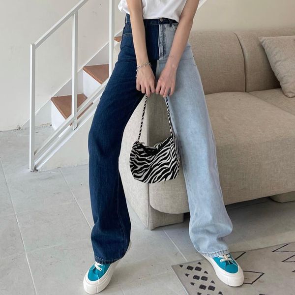 women's jeans fashion women straight wide leg for loose bf 2021 autumn female high waist casual denim pants streetwear wj315, Blue
women's jeans fashion women straight wide leg for loose bf 2021 autumn female high waist casual denim pants streetwear wj315, Blue