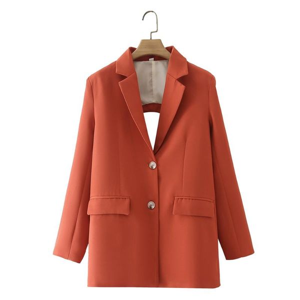 women's suits & blazers dylqfs 2021 women elegant solid notched long sleeve suit female vintage back hollow out single-breasted blazer, White;black
women's suits & blazers dylqfs 2021 women elegant solid notched long sleeve suit female vintage back hollow out single-breasted blazer, White;black