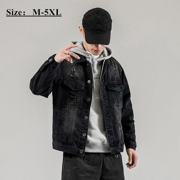 hoodies autumn fashion streetwear men broken hole solid color hip-hop trend coat casual retro washed denim jacket, Black
hoodies autumn fashion streetwear men broken hole solid color hip-hop trend coat casual retro washed denim jacket, Black