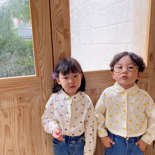 brother and sister autumn cute heart printed cotton shirts boys girls casual all-match long-sleeved shirt 210508, White;black
brother and sister autumn cute heart printed cotton shirts boys girls casual all-match long-sleeved shirt 210508, White;black