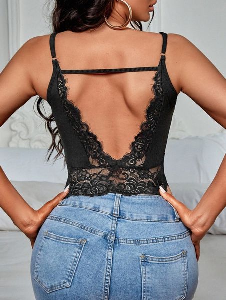 sxy eyelash lace panel cut out back cami z1gh#, White 
sxy eyelash lace panel cut out back cami z1gh#, White