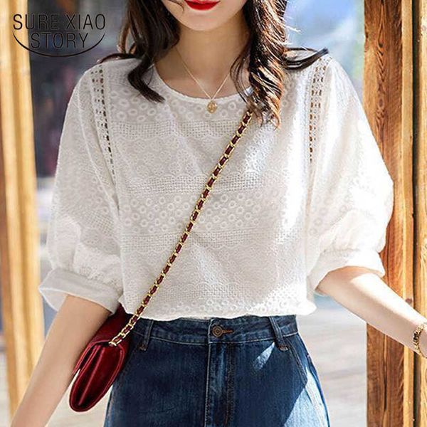 summer korean fashion women's lantern sleeve loose shirts embroidery cotton lace o-neck casual blouses plus size 13440 210528, White
summer korean fashion women's lantern sleeve loose shirts embroidery cotton lace o-neck casual blouses plus size 13440 210528, White