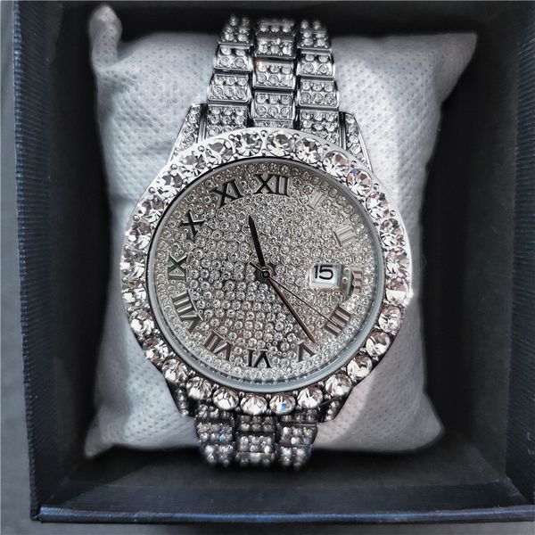 designer watch brand table luxury es hip hop hiphop diamond men's large dial full of stars inlaid with english watch personalized fashi, Slivery;brown
designer watch brand table luxury es hip hop hiphop diamond men's large dial full of stars inlaid with english watch personalized fashi, Slivery;brown